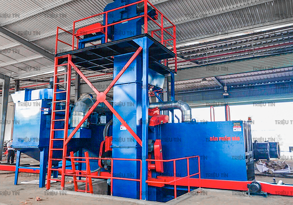 Máy phun hạt mài tự động